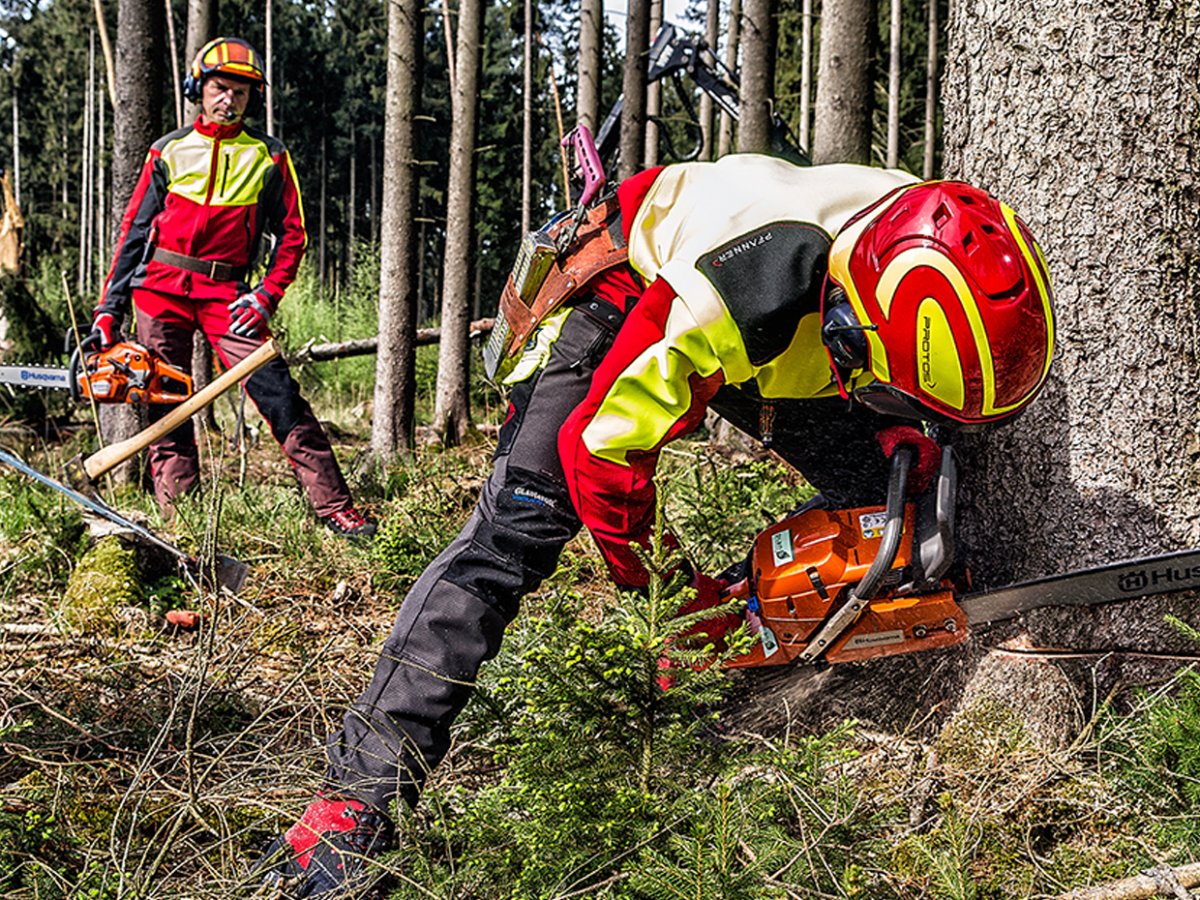 Casco Forestale Integral Forest - Arancione/Grigio, Con Visiera In Metallo, Taglia Unica - Foto 7