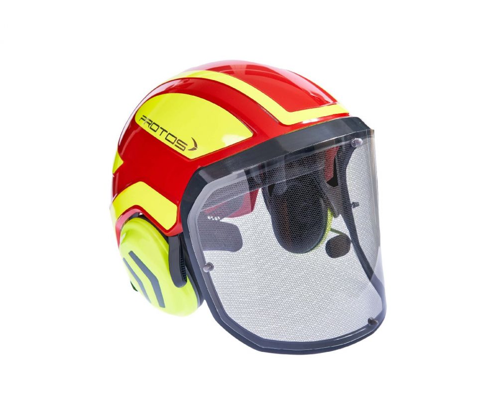 Casco PFANNER Protos Integral Forest senza sottogola Giallo e Rosso Attrezzatura Tree Climbing Memigavi.it