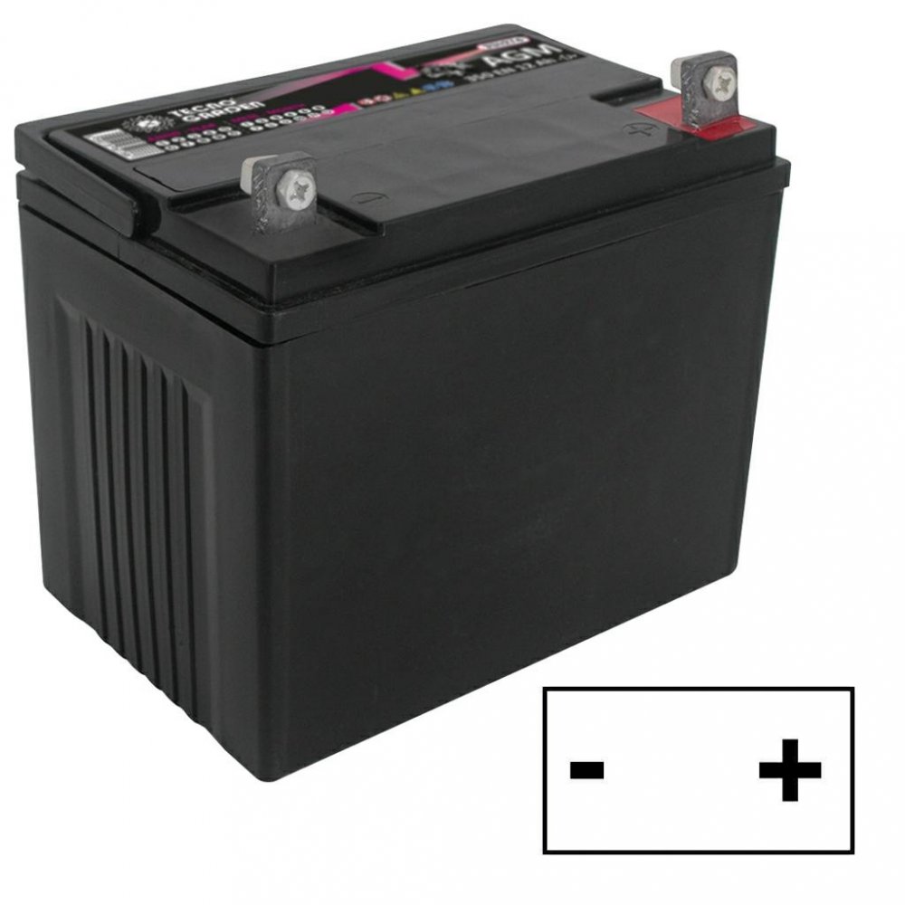 Batteria per trattorino 24 Ah, Polo Positivo a DX Accessori trattorino tagliaerba Memigavi.it