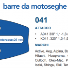 Barra MAYA 3/8P" - 1,3 mm. 56 maglie cm. 40 attacco SHINDAIWA-ECHO 041 - immagine 2