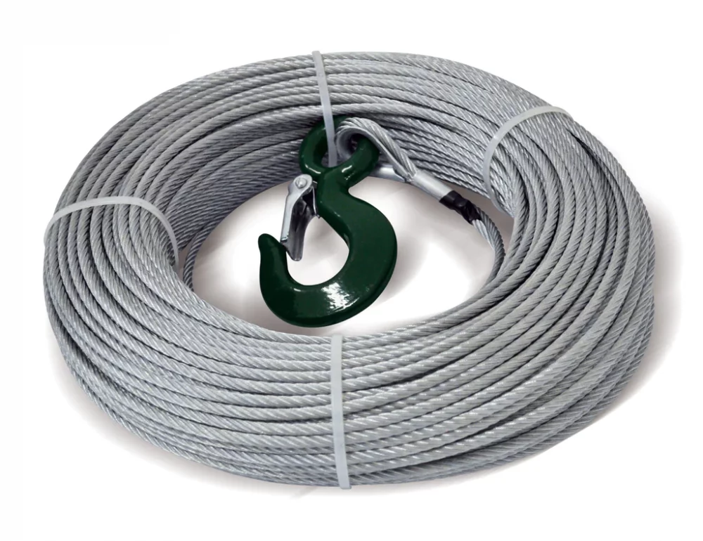 Fune Acciaio mm 5×80 m con Gancio Girevole C/Sicura per VF150 Docma Accessori per Verricelli DOCMA e BLUE BIRD Memigavi.it
