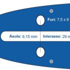 Barra MAYA 3/8" - 1,5 mm. 68 maglie cm. 45 attacco HUSQVARNA 009 - immagine 2