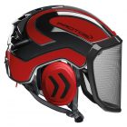 Casco PFANNER Protos Integral Arborist con sottogola Rosso e Nero