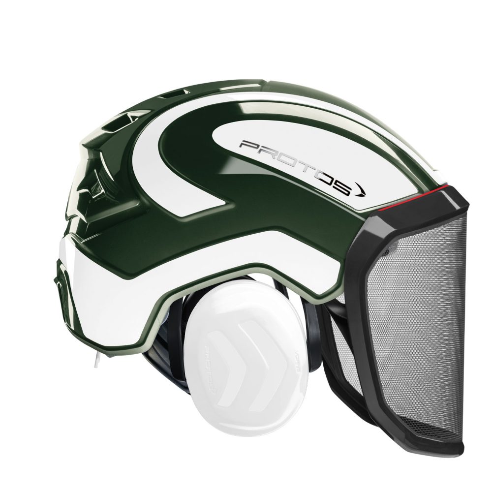 Casco PFANNER Protos Integral Forest senza sottogola Bianco e Verde Attrezzatura Tree Climbing Memigavi.it