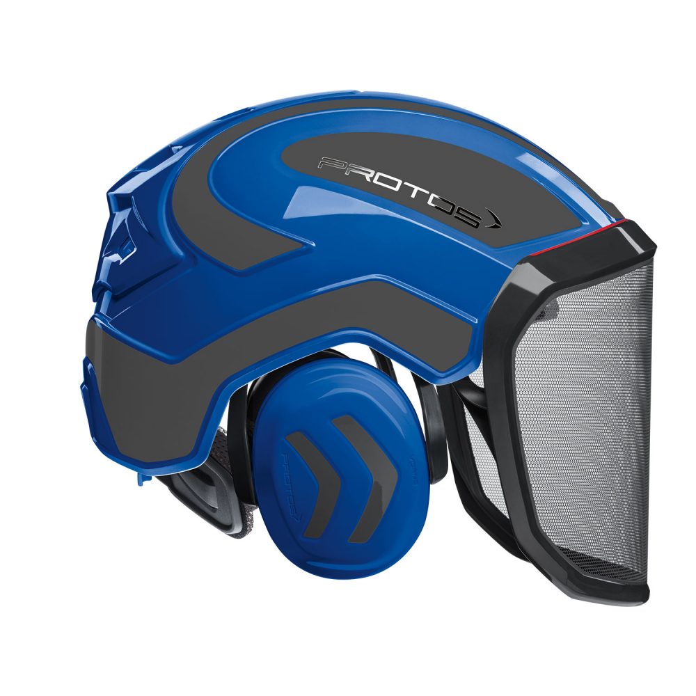 Casco PFANNER Protos Integral Forest senza sottogola Blu e Grigio Scuro Attrezzatura Tree Climbing Memigavi.it