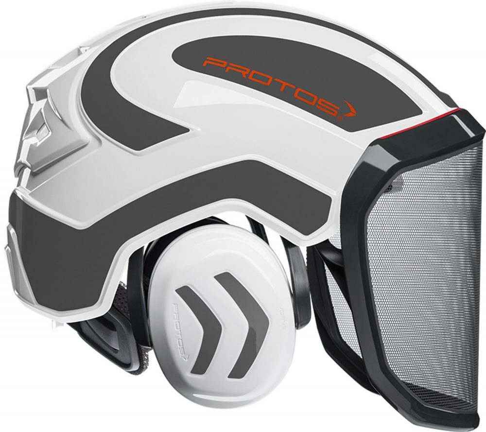 Casco PFANNER Protos Integral Forest senza sottogola Bianco e Grigio Scuro Abbigliamento protettivo PFANNER Memigavi.it