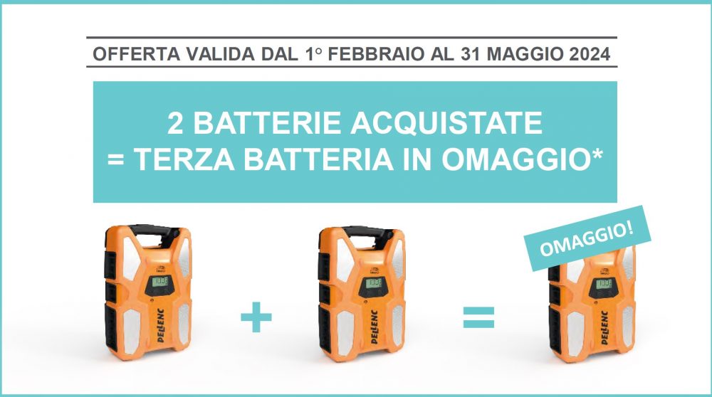 Alpha Batteria 260 Pellenc acquisti 2 batterie e la 3 è in omaggio Offerta Energia 2024 Batterie caricabatterie e accessori Memigavi.it