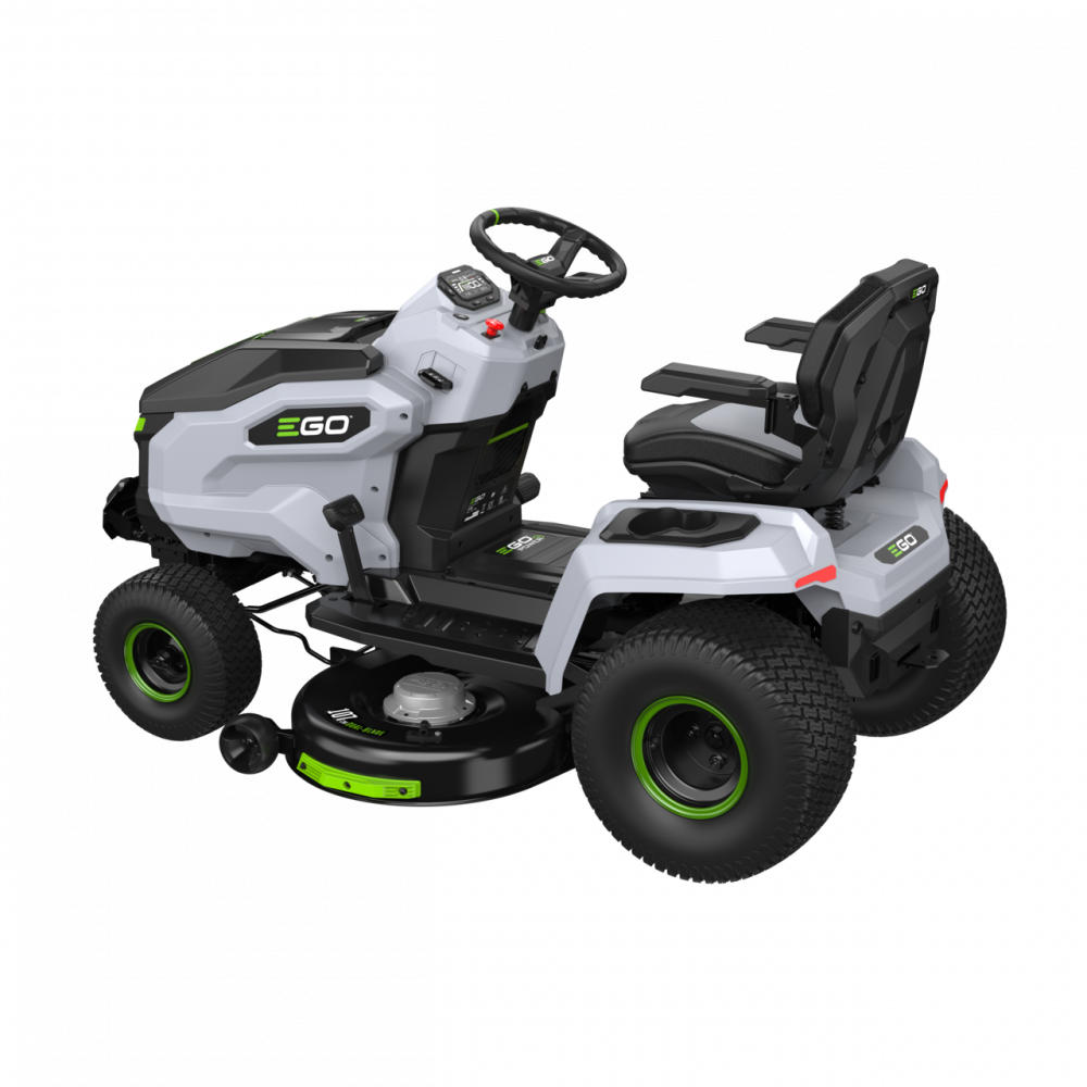 EGO Power Trattorino a batteria TR4201E a scarico laterale da 107cm con 2 batterie OMAGGIO e Caricabatteria 1600W incluso Ego Power gamma CONSUMER Memigavi.it