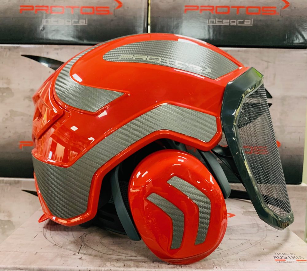 Casco PFANNER Protos Integral Forest senza sottogola Red / Carbonio versione Special 2024 ! Abbigliamento protettivo PFANNER Memigavi.it