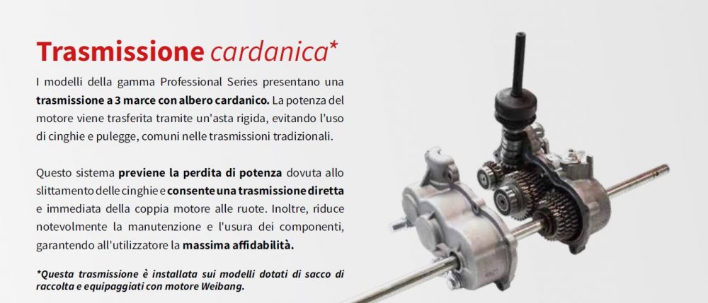 Tagliaerba a scoppio semovente 3in1 WB537SCV3B trasmissione cardanica a tre velocità con frizione freno lama WEIBANG Tagliaerba Memigavi.it