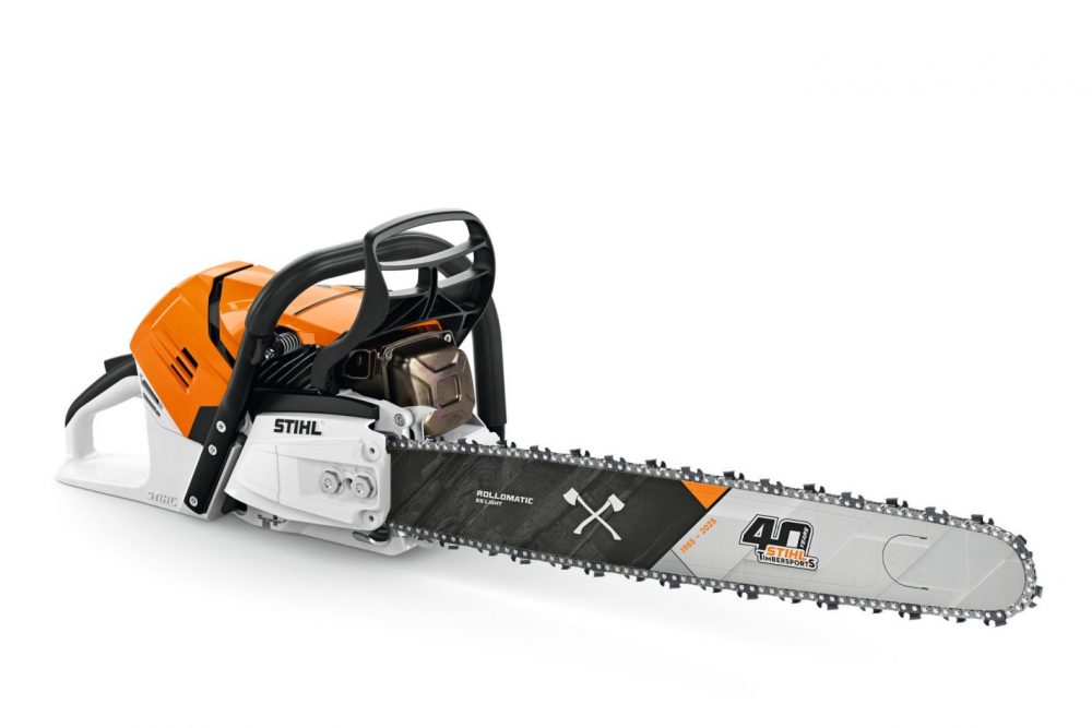 Motosega Stihl MS500i con spranga da 50 cm.  limited edition 2025 per i 40 anni di Stihl Timbersports ! Motoseghe Memigavi.it