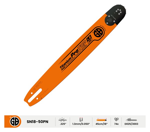 Barra GB Titanium ProTOP .325″, 1,3 mm, 45 cm Attacco STIHL 025 Accessori per motosega Memigavi.it Barra GB Titanium ProTOP .325″, 1,3 mm, 45 cm Attacco STIHL 025 Accessori per motosega Memigavi.it