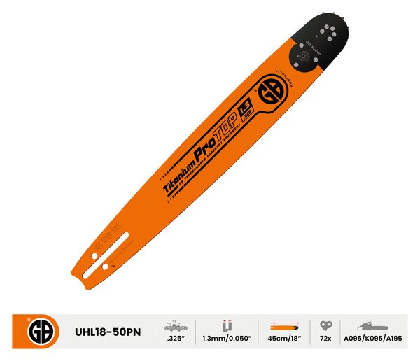 Barra GB Titanium ProTOP .325″, 1,3 mm, 45 cm Attacco HUSQVARNA 095 Accessori per motosega Memigavi.it Barra GB Titanium ProTOP .325″, 1,3 mm, 45 cm Attacco HUSQVARNA 095 Accessori per motosega Memigavi.it