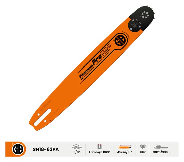 Barra GB Titanium ProTOP 3/8″, 1,6 mm, 45 cm Attacco STIHL 025 Accessori per motosega Memigavi.it Barra GB Titanium ProTOP 3/8″, 1,6 mm, 45 cm Attacco STIHL 025 Accessori per motosega Memigavi.it