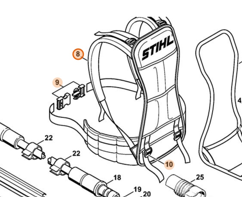 Tracolla ricambio per decespugliatori a zaino FR130T – FR450 – FR480 Old Type STIHL Accessori per decespugliatori Memigavi.it Tracolla ricambio per decespugliatori a zaino FR130T – FR450 – FR480 Old Type STIHL Accessori per decespugliatori Memigavi.it